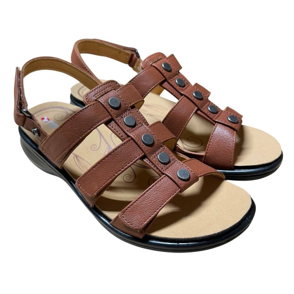 Revere Toledo Women's Backstrap Sandal Cognac Women's Size 6M New in Box